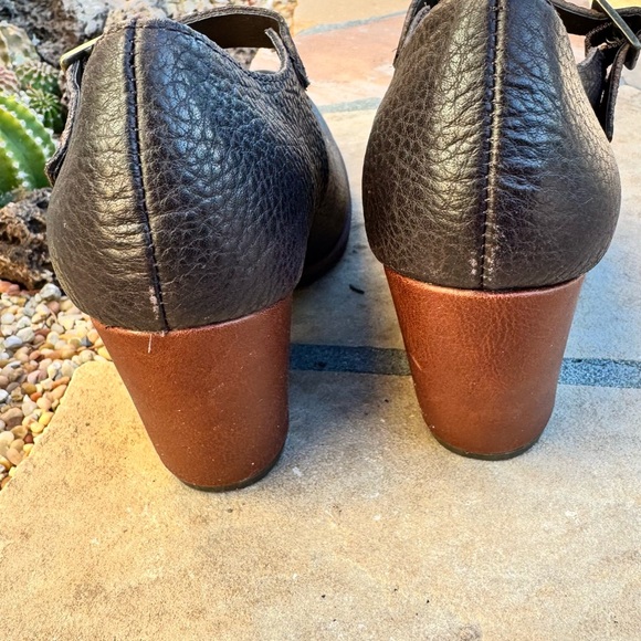 Kork-Ease Mary Jane Leather Block Heels | Dark Brown Comfort Platform Shoes - Picture 12 of 16